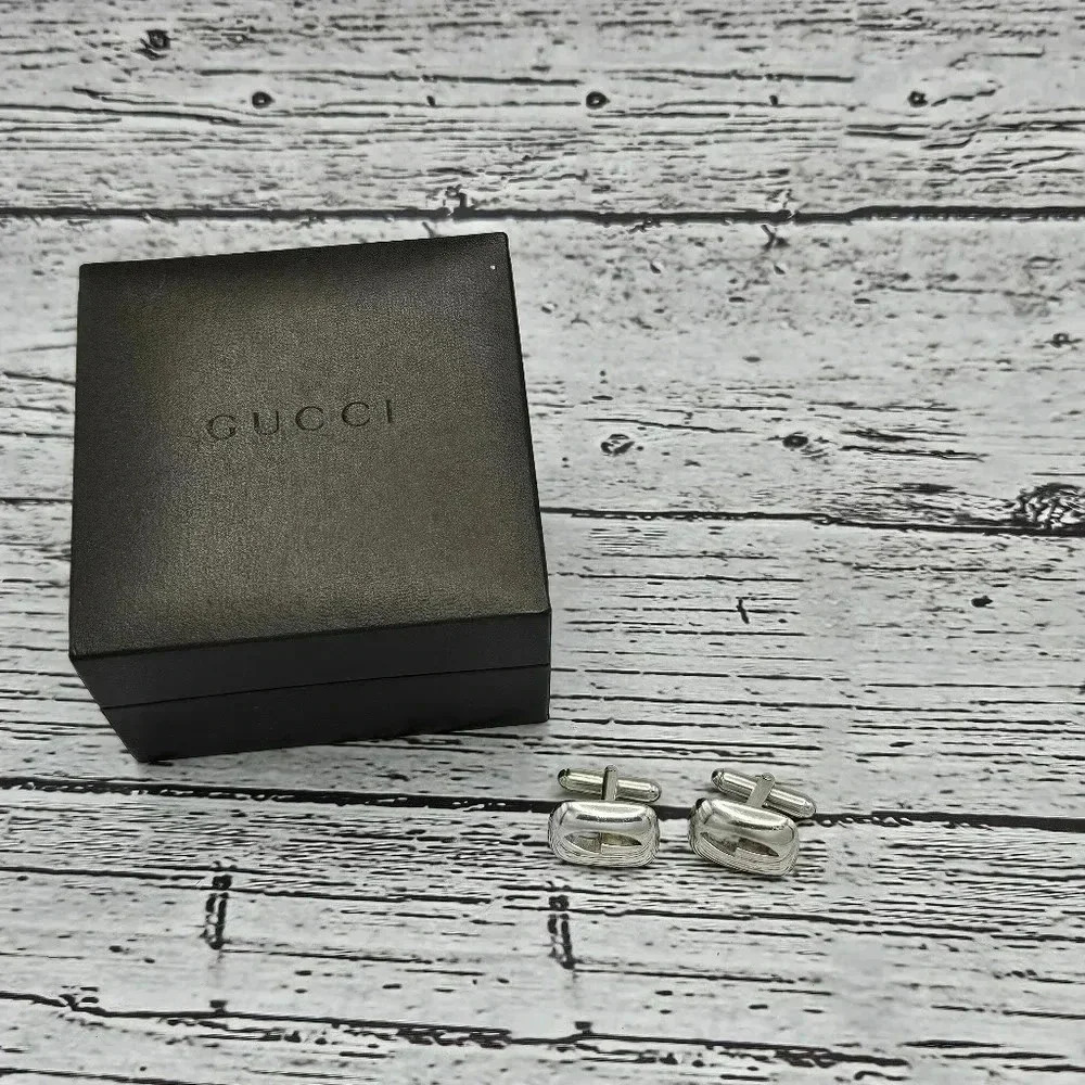 Gucci Sterling Silver Cuff Links